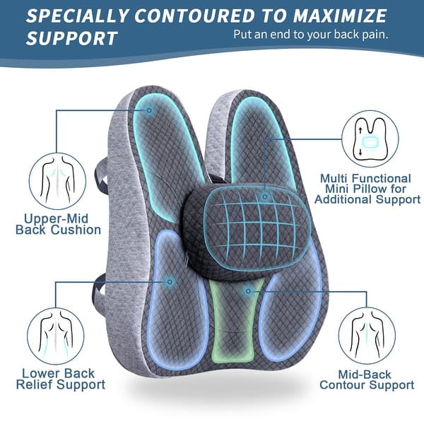 Memory Foam Best Seat Cushion And Lumbar Support Buy Sleepsia Gel
