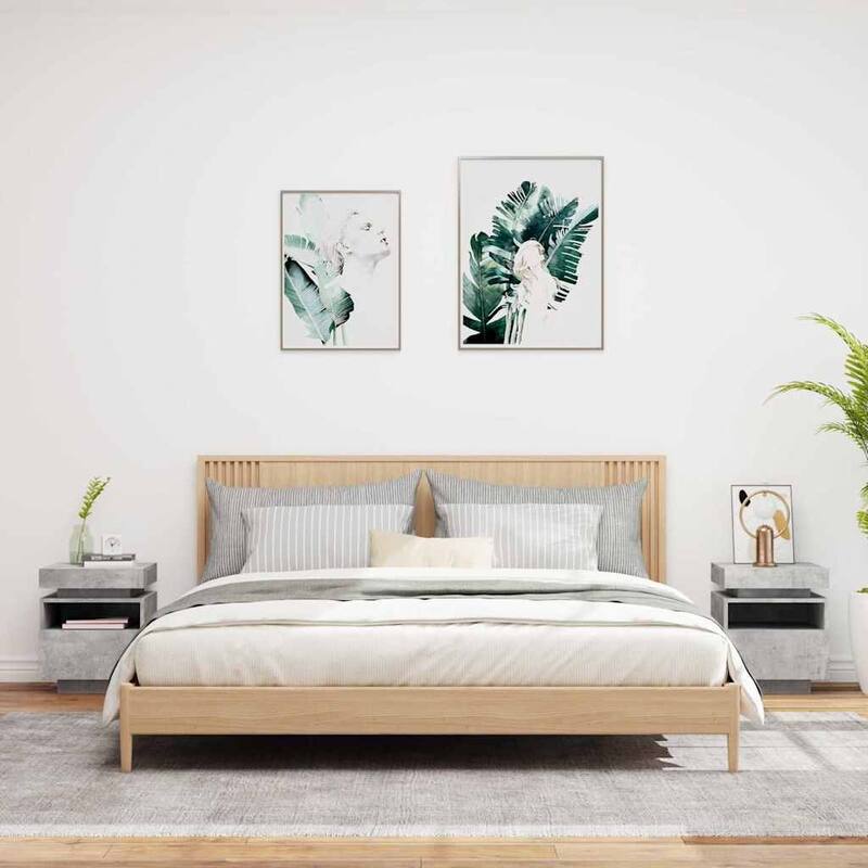 vidaXL Bedside Cabinet Engineered wood Compact Bedside Cabinet