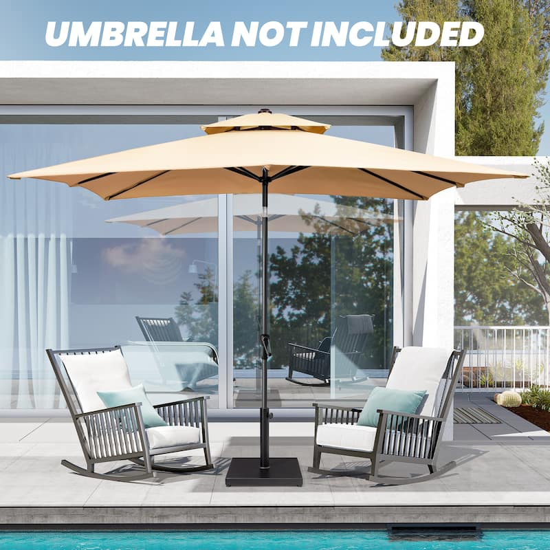 Patio Outdoor Market Umbrella Holder Base 40/55 Pound Square Stand for Pole Umbrella