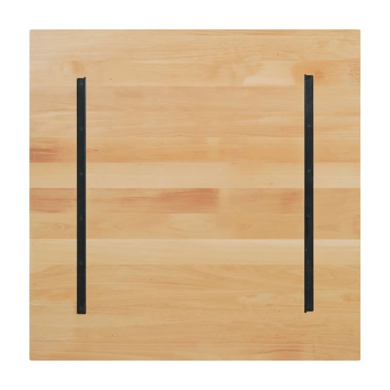 Commercial Solid Wood Tabletop with Support Bars for Indoor Use - 36"W x 36"D x 1.5"H