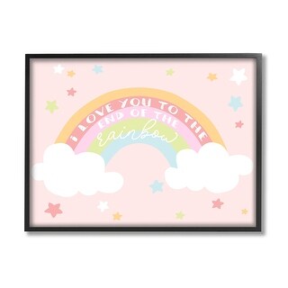 Stupell Love You End Of Rainbow Phrase Framed Giclee Art, Design by Lil ...