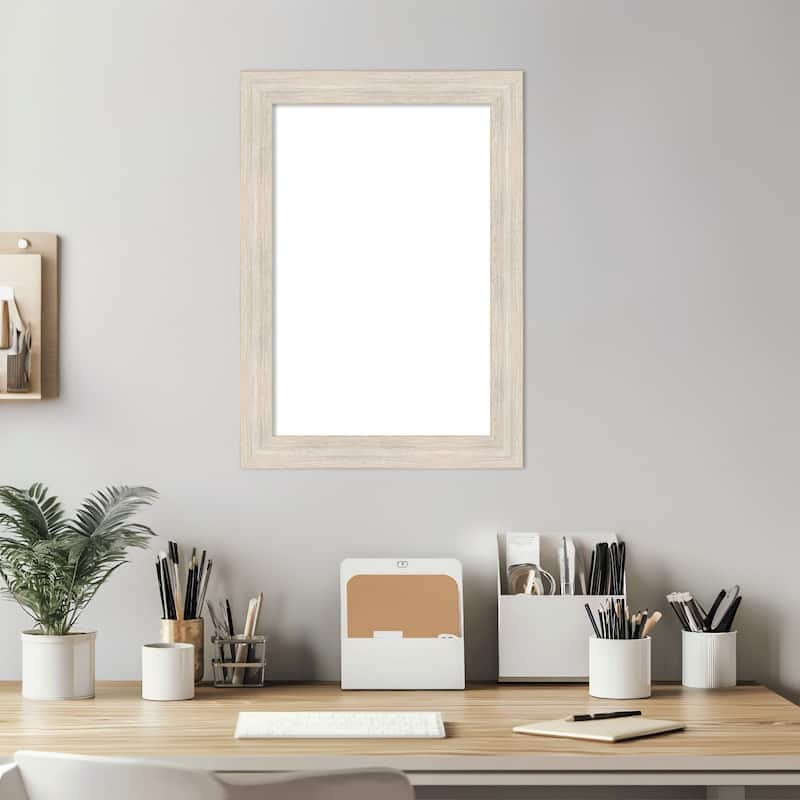 Amanti Art Hardwood Chocolate Narrow Framed Dry Erase Magnetic Board