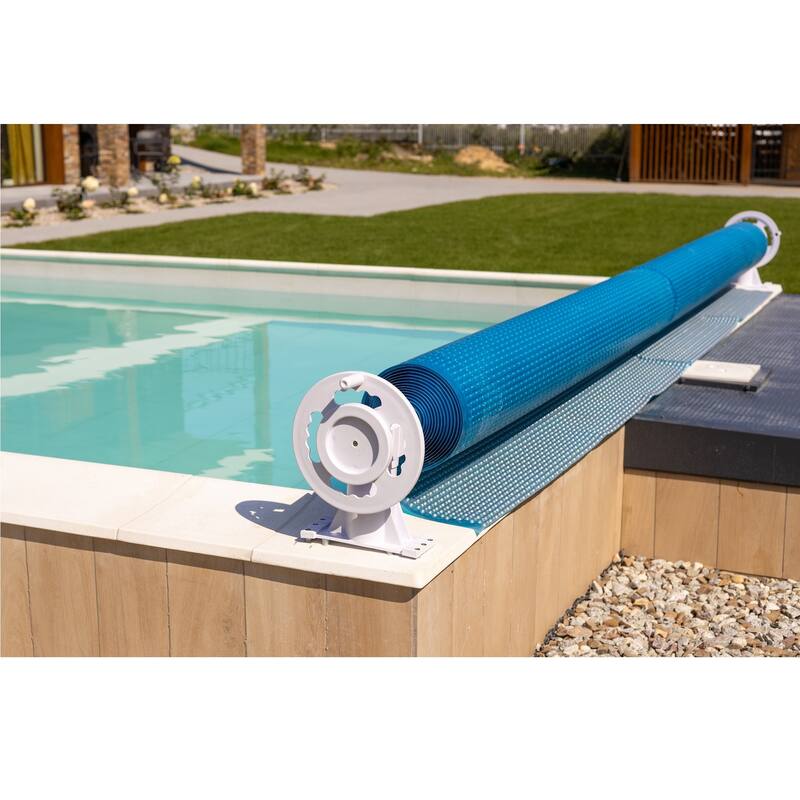 White Inground Pool Resin Solar Reel System - 16.5" - 2pc