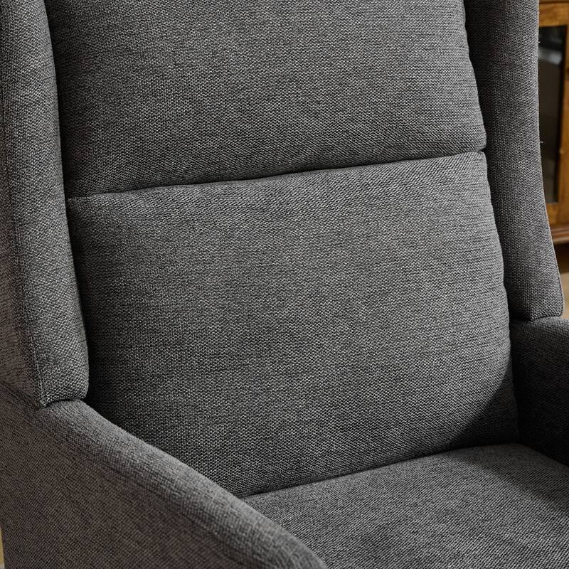 26.18" Wide Modern Accent Chair, High Back Reading Chair ,Upholstered Armchair Club Chair with Wood Legs for Living Room,Bedroom