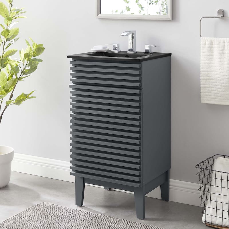 Render 18" Bathroom Vanity - Gray Black