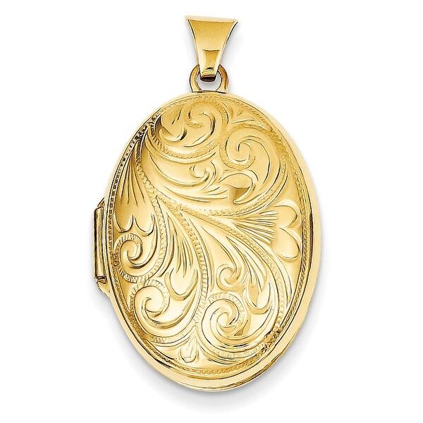 14k Yellow Gold Scroll Love Pendant 21x17mm 14k Yellow Gold Scroll Love Pendant 21x17mm