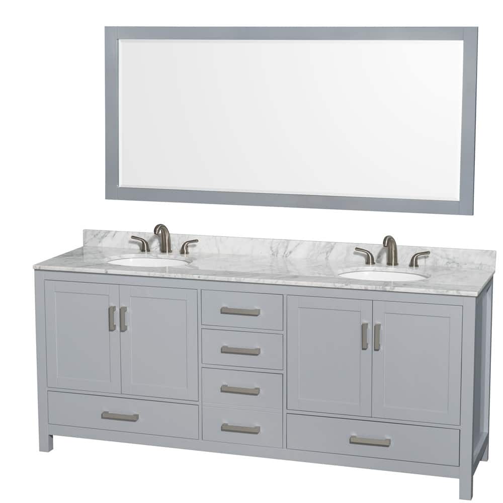 Wyndham Collection WCS141480DUNOM70 Sheffield 80" Free Standing Double