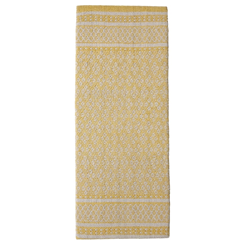 Luxurious Woven Cotton Kitchen Runner Mat Rug - Anti-Fatigue, Anti-Skid, Cushioned - 18''x48''