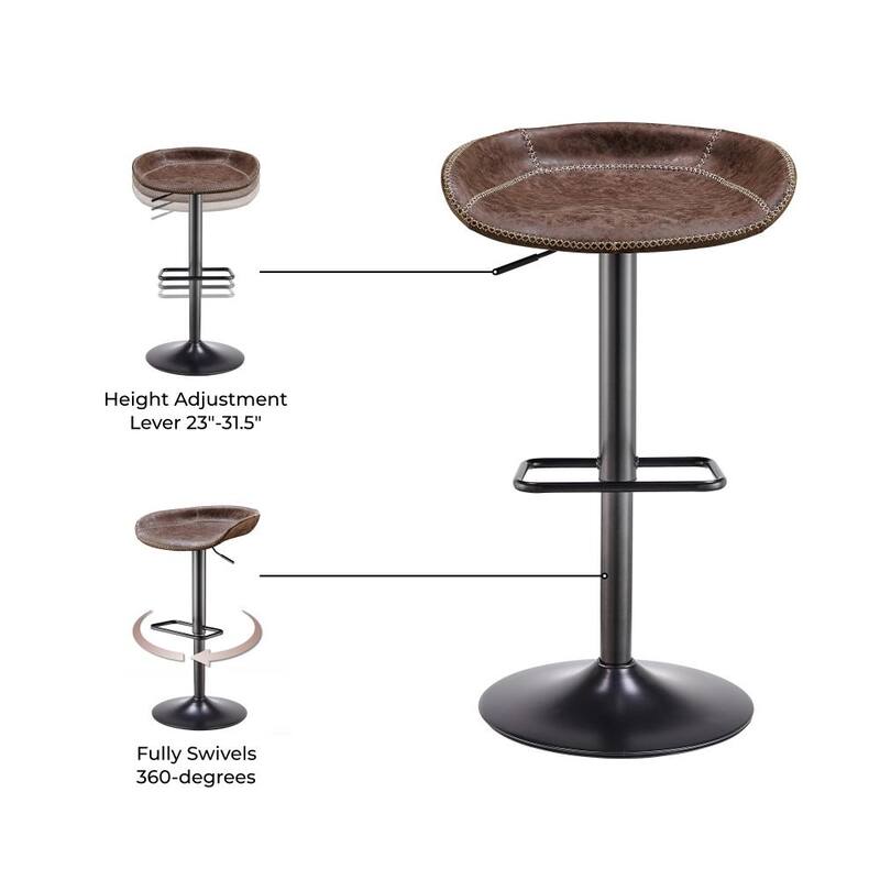 NPD Furniture Rogue Faux Leather Gaslift Bar Stool