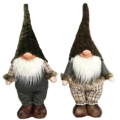 16 inch Happy Gnomes, Set of 2 - green