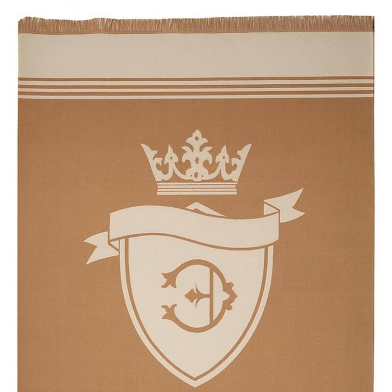 HomeRoots 54" X 74" Taupe Wool Acrylic Blend Woven Throw Blanket