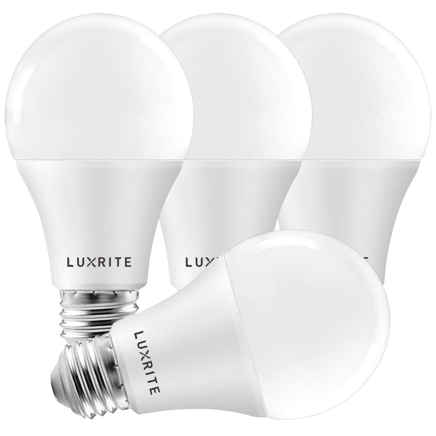 Luxrite A19 LED Light Bulbs 100W Equivalent Dimmable, 1600 Lumens, Enclosed  Fixture Rated, Energy Star, E26 Base 4-Pack On Sale Bed Bath  Beyond  28797561
