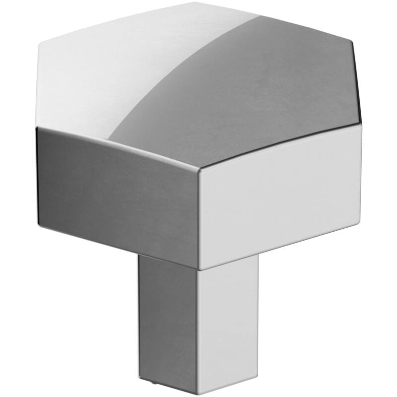 Amerock Caliber 1-1/4 Inch Geometric Cabinet Knob - Polished Chrome