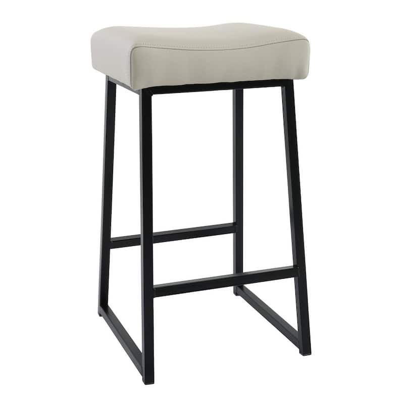 Amber 26" Counter Stool Beige (Set of 2) by Kosas Home - Seat height 26"