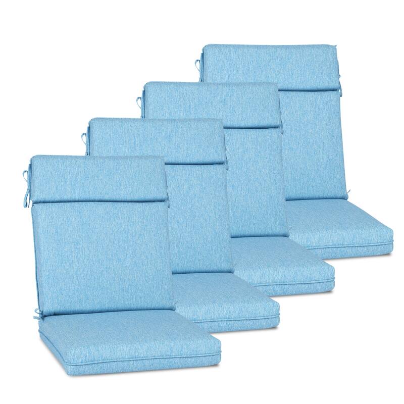 Aoodor Outdoor High Back Dining Chair Cushion Set, 44"x21"x3.2", Set of 4 - 44"x21"x3.2"