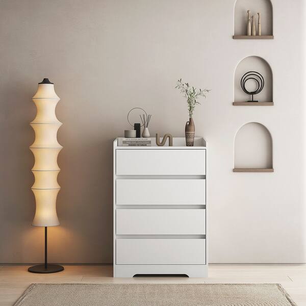 dresser drawers under $100 4 Drawer Dresser, Chest of Without Handle, White for Bedroom 100% Waterproof with Sturdy Frame for Room - Bed Bath & Beyond and other household items BAZELOR 94 Inch Dresser for