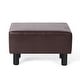preview thumbnail 4 of 8, Adeco Small Footstool Ottoman Faux Leather Foot Rest Stool