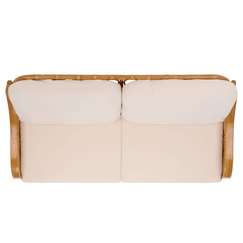 SAFAVIEH Couture Isaias Rattan Loveseat - 71"W x 36"D x 36"H