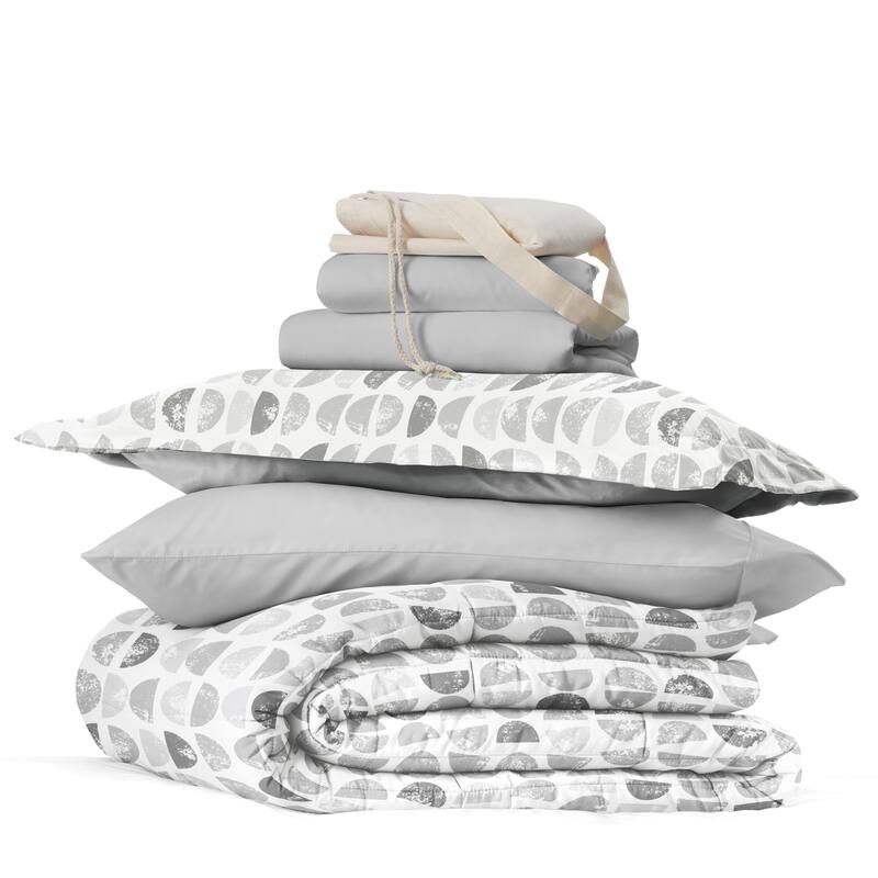 8pc Twin XL Pattern Dorm Bedding Bundle