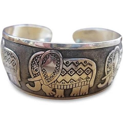 Ganapati Lucky Elephant Bracelet - Silver