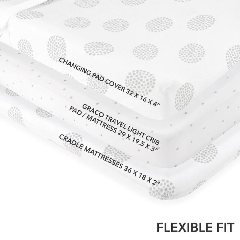 Ely's & Co. Baby Fitted Changing Pad Cover - Cradle Sheet Set - 2 Pack - 32" x 16"
