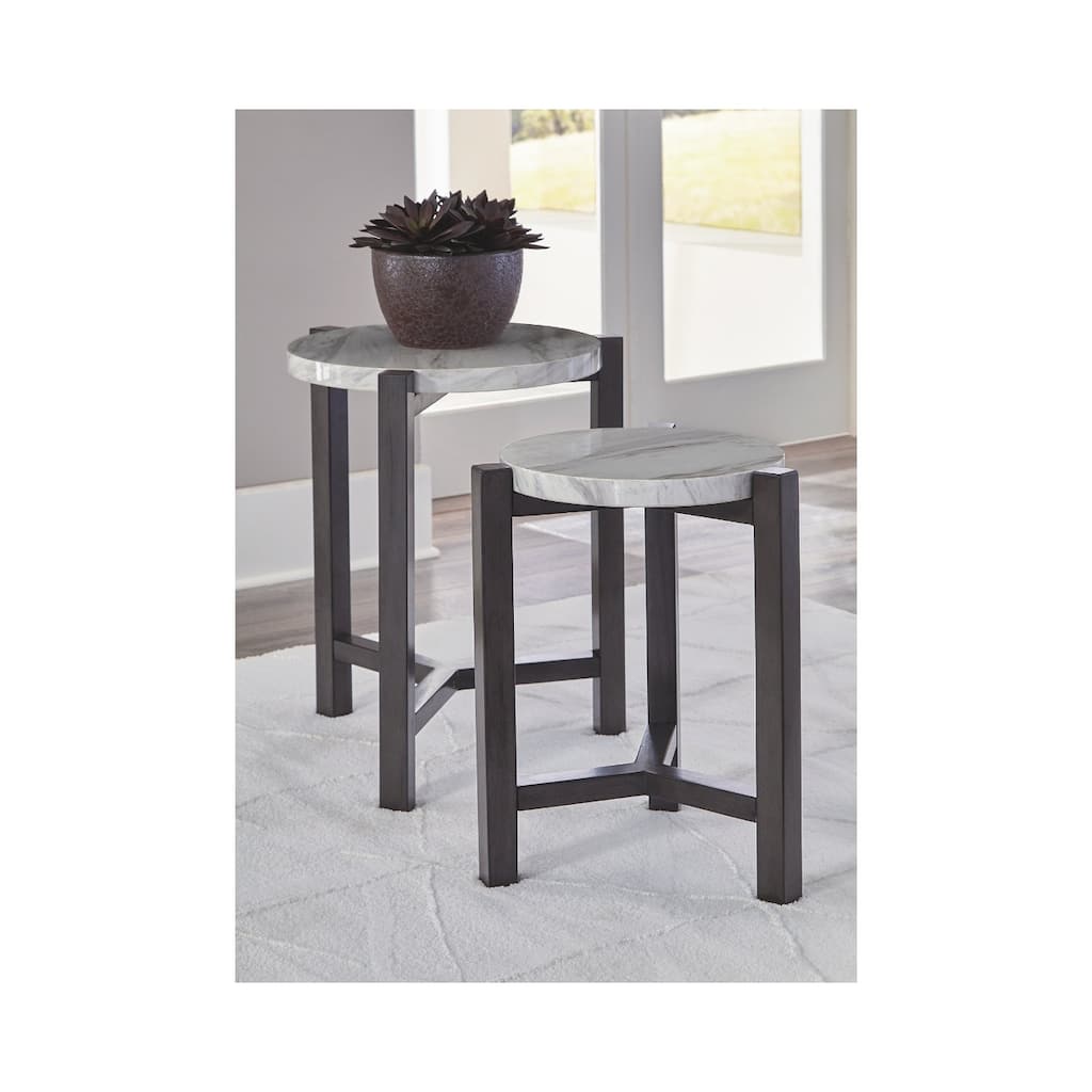 Signature Design by Ashley Bronson Accent Table (Set of 2) - Table-small: 15.75" W x 15.75" D x 20.88" H