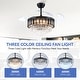 preview thumbnail 4 of 6, 48" Crystal Fandelier Ceiling Fan with Light and Remote Retractable Blades LED Dimmable for Bedroom Living Room Dining Room