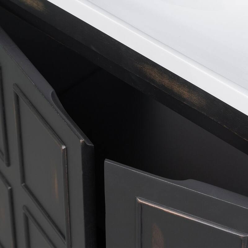 24"/36" Antique Finish Bathroom Vanity Cabinet with Ceramic Sink