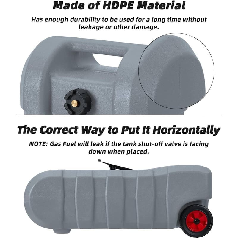 15 Gallon Fuel Caddy Tank, Portable Gas Fuel Container