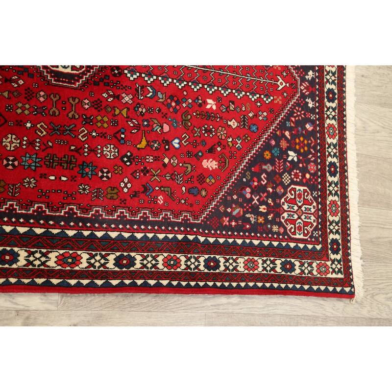 Tribal Vegetable Dye Abadeh Nafar Persian Area Rug Wool Hand-knotted - 3'5" x 5'3"