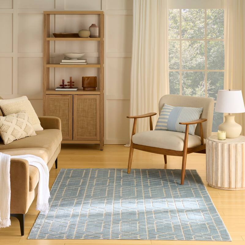 Nourison Washable Charm Indoor only Geometric Area Rug