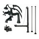 preview thumbnail 3 of 4, Vintage Deck Mount Clawfoot Tub Faucet Package Matte Black