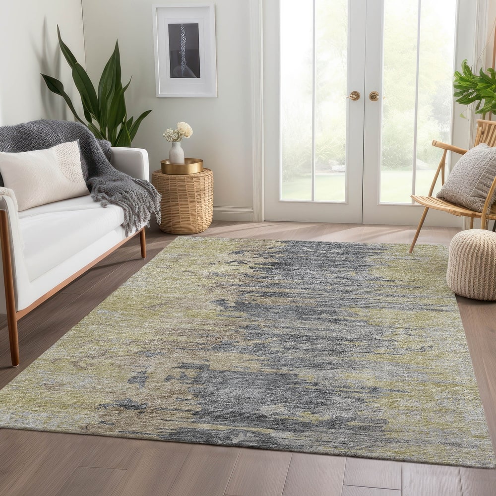 Machine Washable Indoor/ Outdoor Chantille Modern Ombre Rug