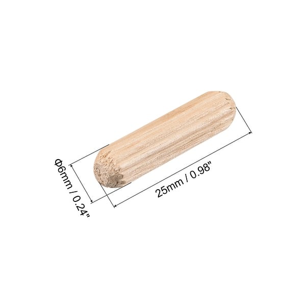 SENJEOK 1000 PCS 5/16 Inch Wooden Dowel Pins, Sall Fluted Dowel Pins