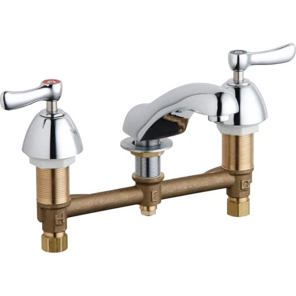 Shop Chicago Faucets 404 Ab Widespread Bathroom Faucet With 8