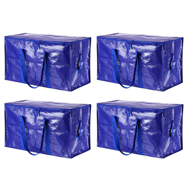 4 Pcs Extra Large Moving Bags with Handles and Zipper