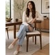 preview thumbnail 50 of 96, Set of 2 Kennedy Elbow Chairs Farmhouse Wooden Dining Chairs With PU Leather Or Fabric Cushion Seat, Modern Accent Side Chairs