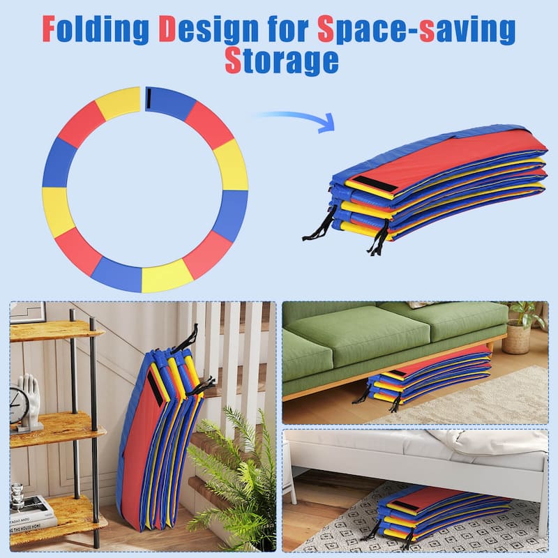Gymax 14FT Trampoline Spring Cover Universal Trampoline Replacement