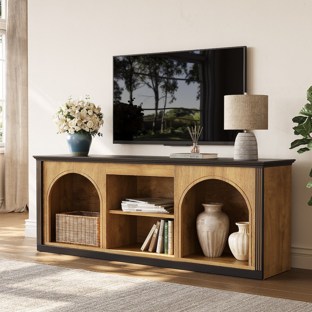 TV Stand with Storage for 65-Inch TVs, Entertainment Center Media Display Console for Living Room Bedroom Apartment