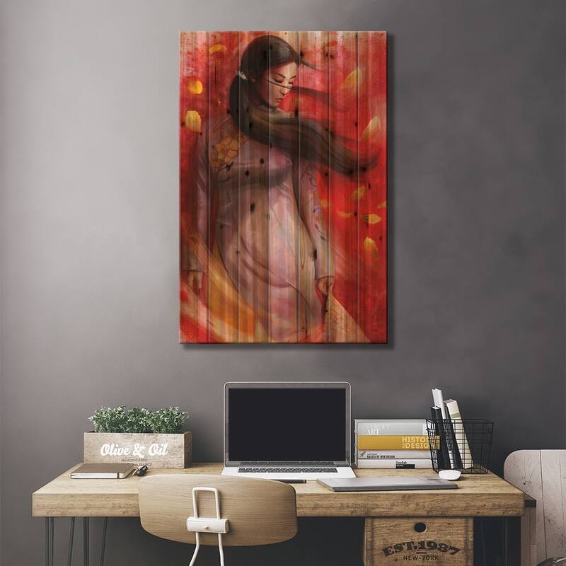 Vietnam Print On Wood by Steve Goad - Multi-Color