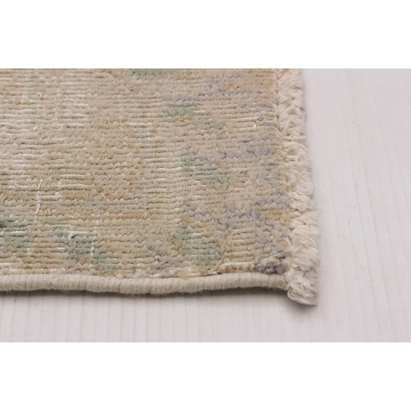 ECARPETGALLERY Hand-knotted Antalya Vintage Khaki Wool Rug - 8'4 x 11'5