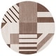 preview thumbnail 78 of 84, SAFAVIEH Hollywood Tatianna Mid-Century Modern Abstract Rug 6'7" Round - Ivory/Brown - Round