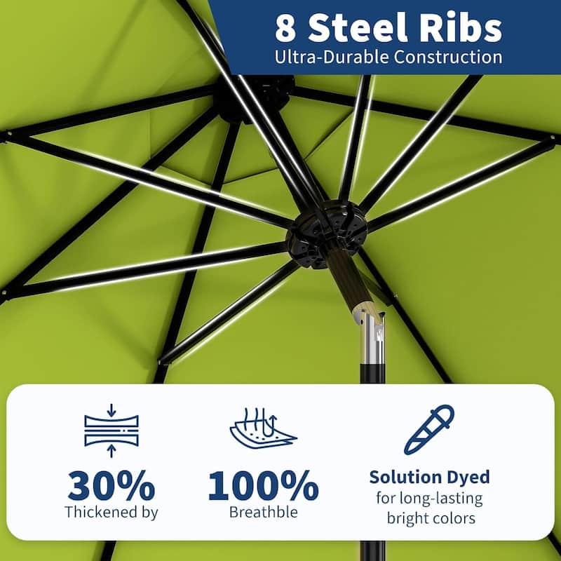 9 FT Outdoor Table Patio Umbrella, Waterproof UV Protection for Garden, Backyard, Poolside