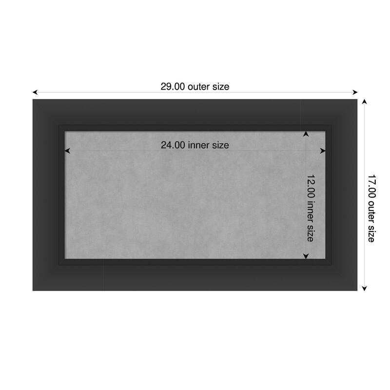 Amanti Art Sloped Black Framed - 29 x 17 in - Sloped Black