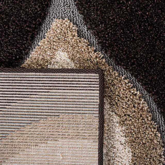 SAFAVIEH Florida Shag Bertille Geometric 1.2-inch Thick Rug