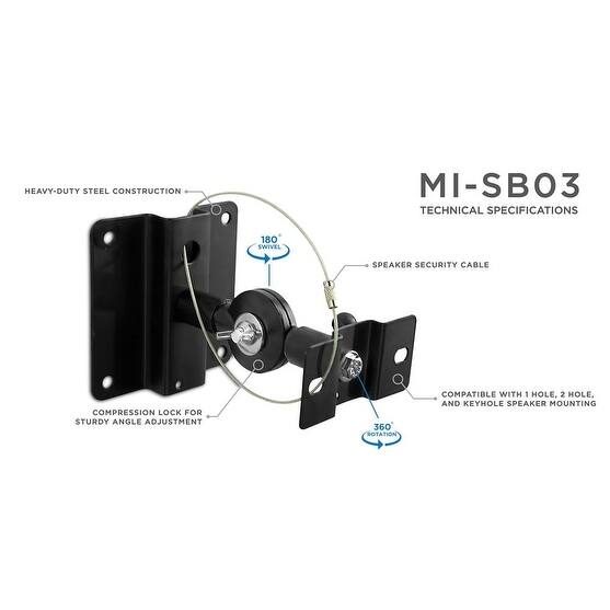 Shop Mount It Dual Low Profile Satellite Speaker Ceiling