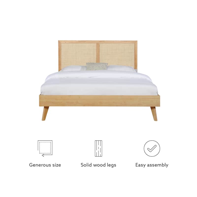 Adlephi Natural Cane Queen Bed