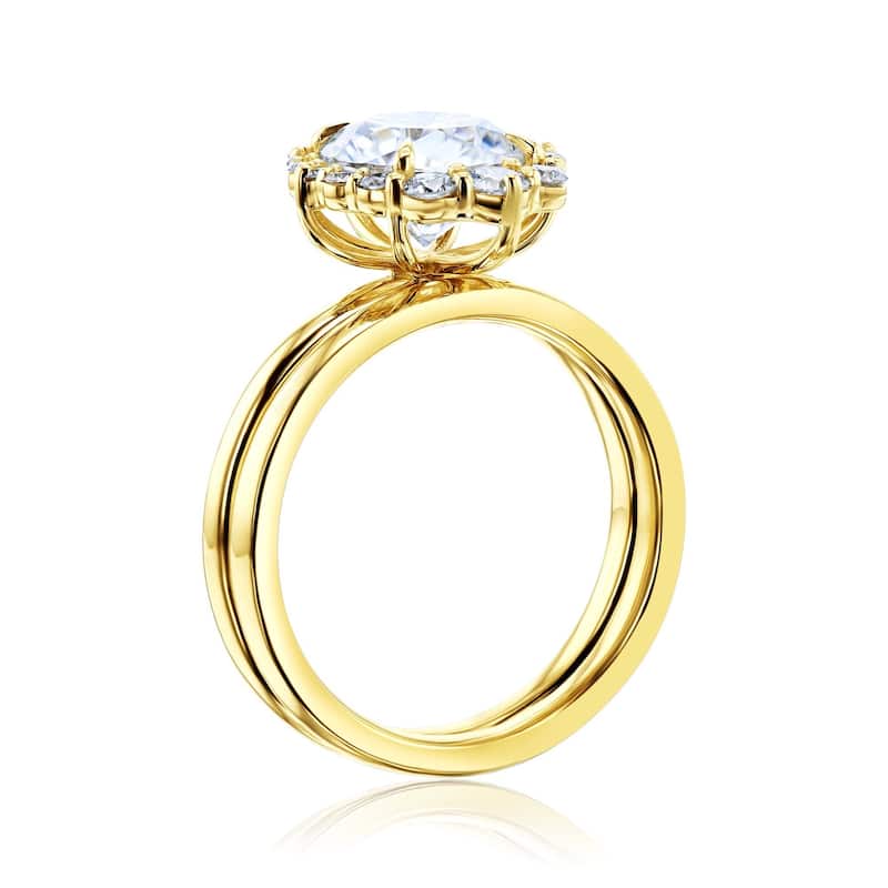 Annello by Kobelli 14k Gold Forever One Raphaela Bridal Set (DEF/VS, DEF/VS)