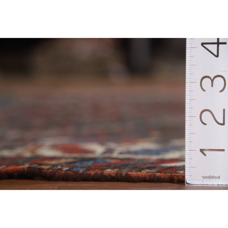 Pre-1900 Antique Qashqai Persian Area Rug Handmade Wool Carpet - 5'4"x 9'5"