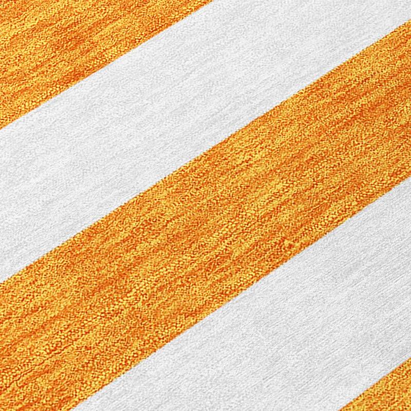 Alz Stripe Weather Resistant Blended Style Outdoor Rug